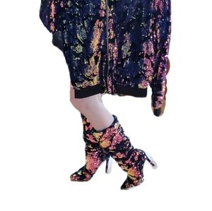 Sequins jacket with matching boots